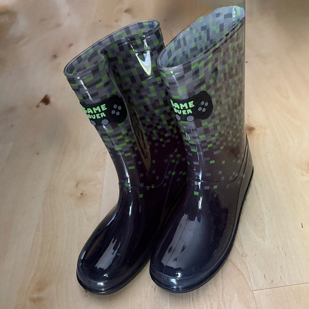 Kids Minecraft Rain Boots